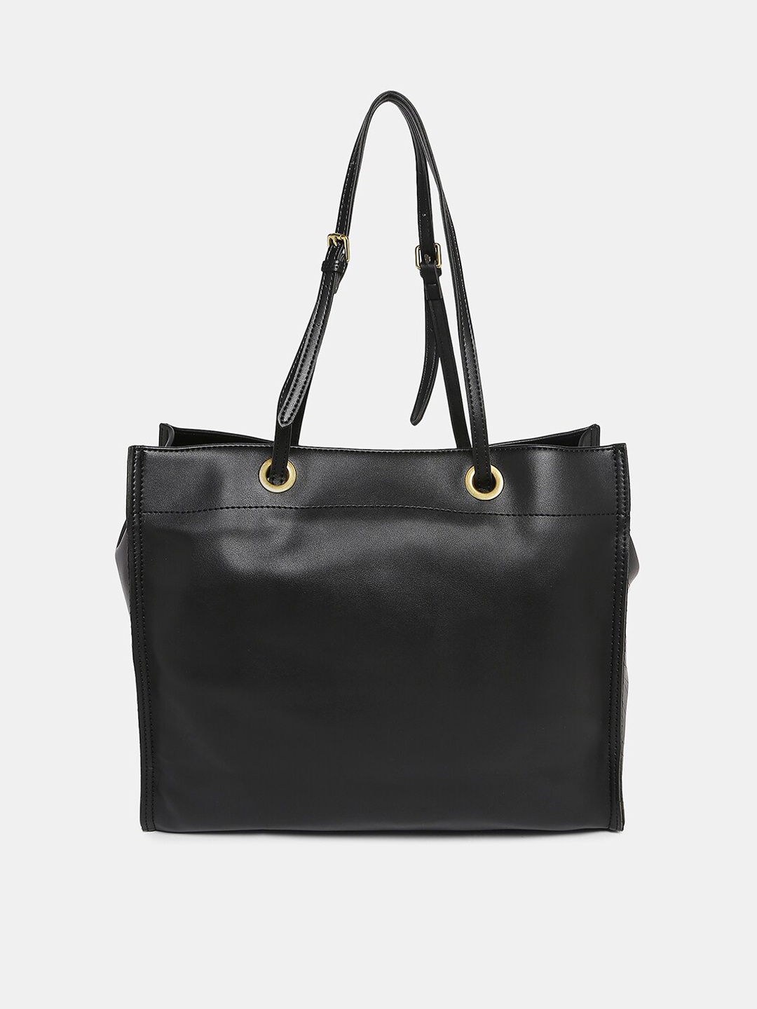 

20Dresses Black Oversized Structured Handheld Bag