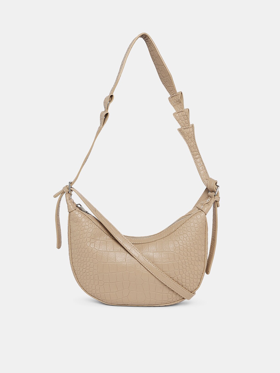 

20Dresses Beige Half Moon Hobo Bag