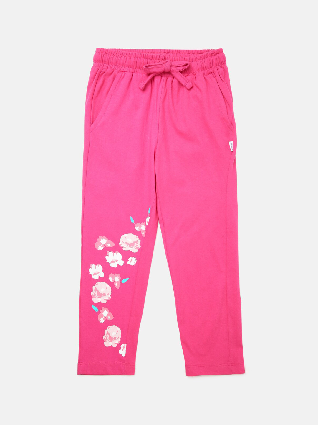 

mackly Girls Pink Mid-Rise Printed Lounge Pants