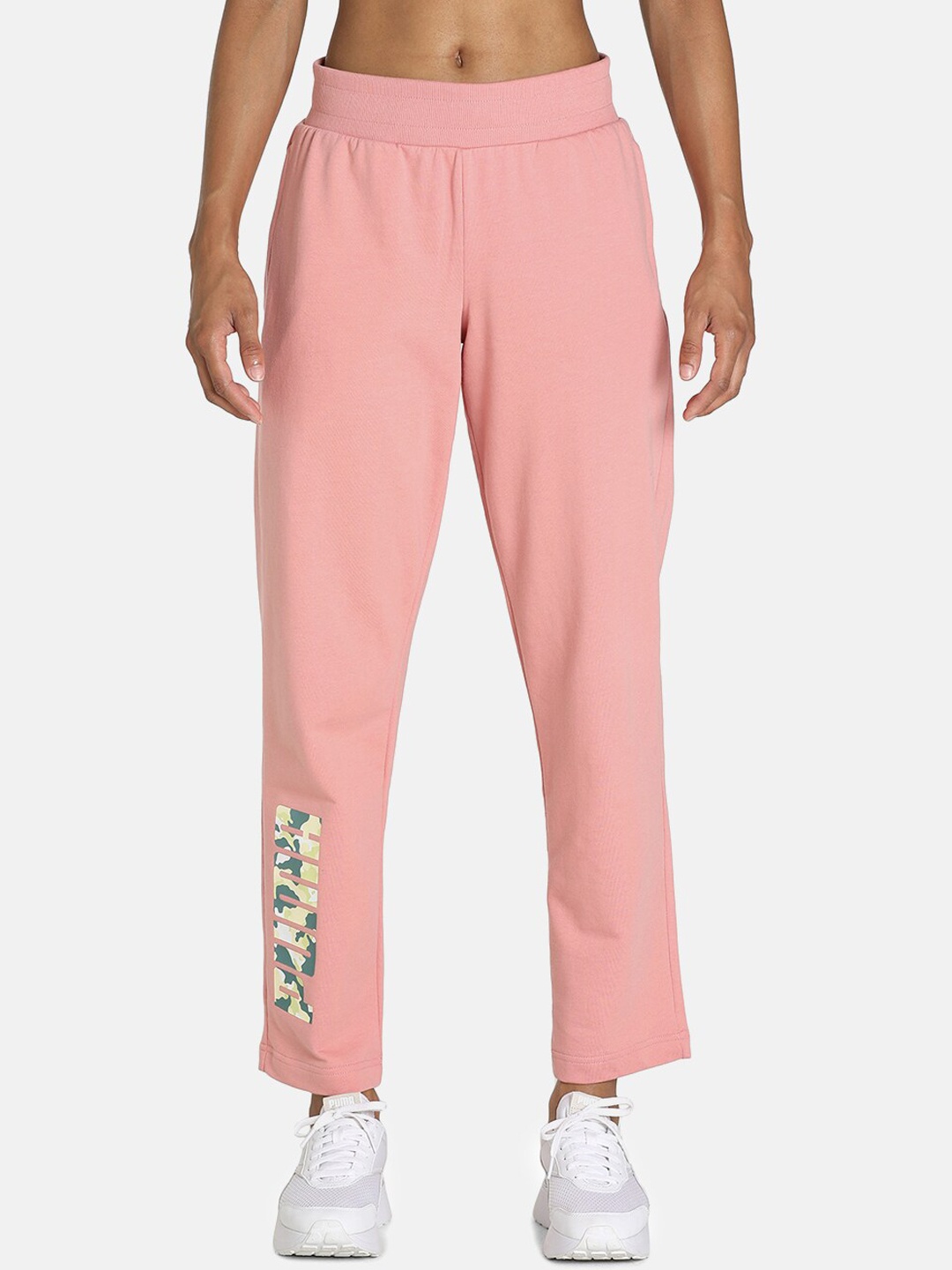 

Puma Women Solid dryCELL Cotton Cropped Regular Fit Sports Track Pants, Rose