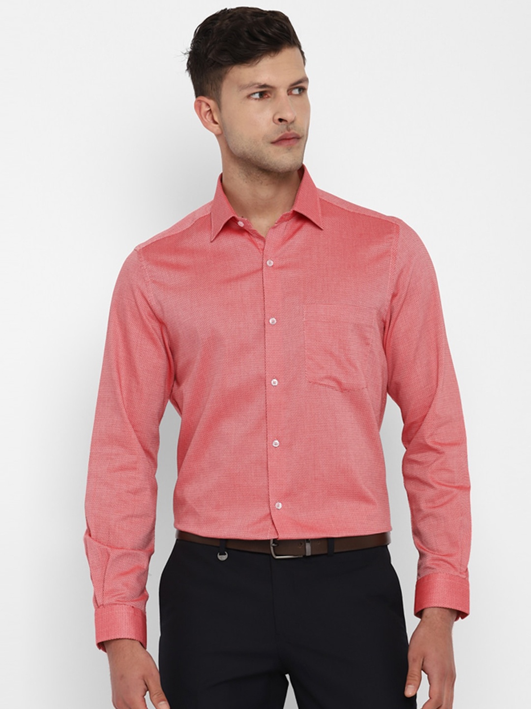 

Turtle Men Red Slim Fit Formal Shirt