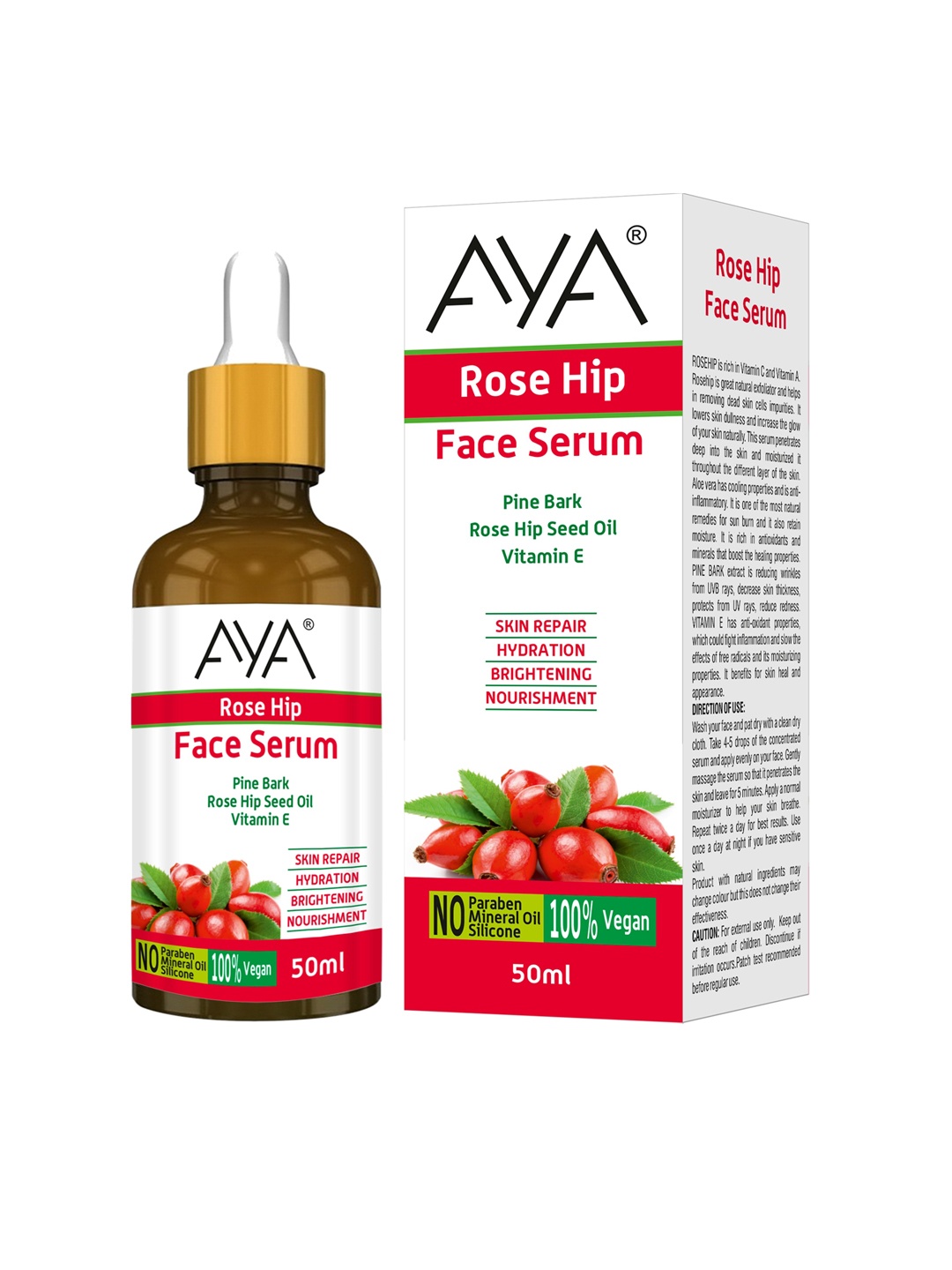 

AYA Rosehip Face Serum 50 ml, White