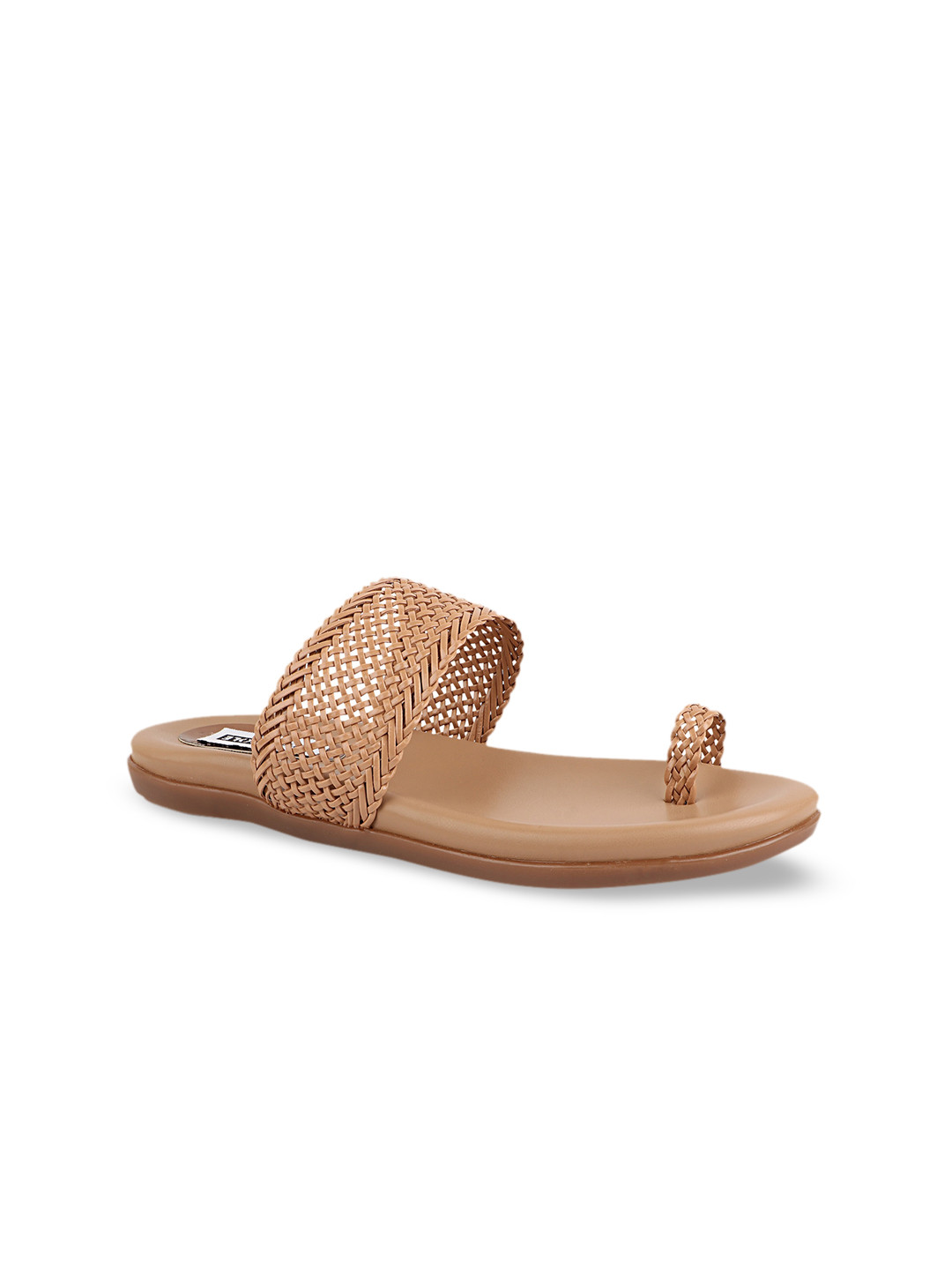 

THE WHITE POLE Women Pink Ethnic One Toe Flats with Laser Cuts