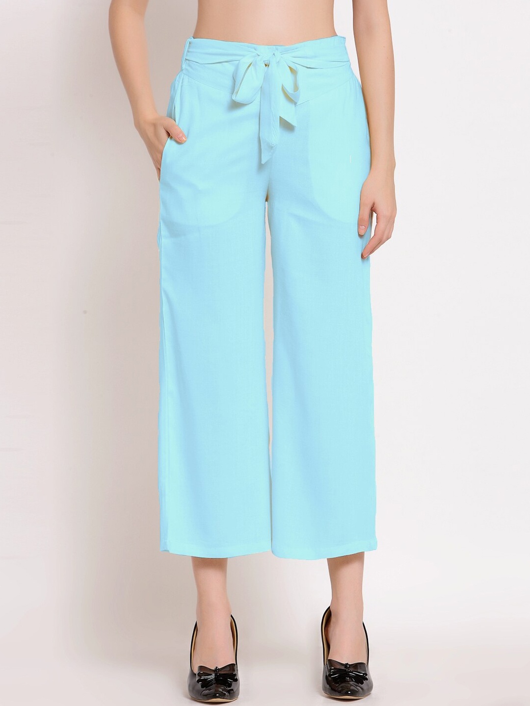 

PATRORNA Women Blue Solid Capris