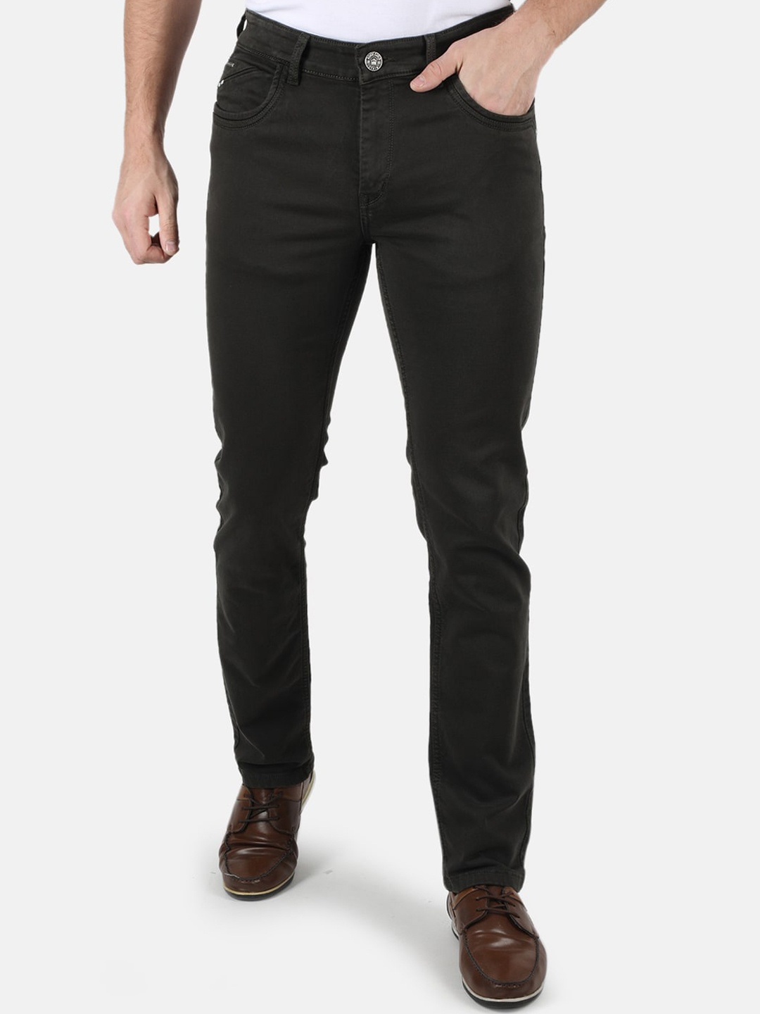

Monte Carlo Men Green Narrow Slim Fit Stretchable Jeans