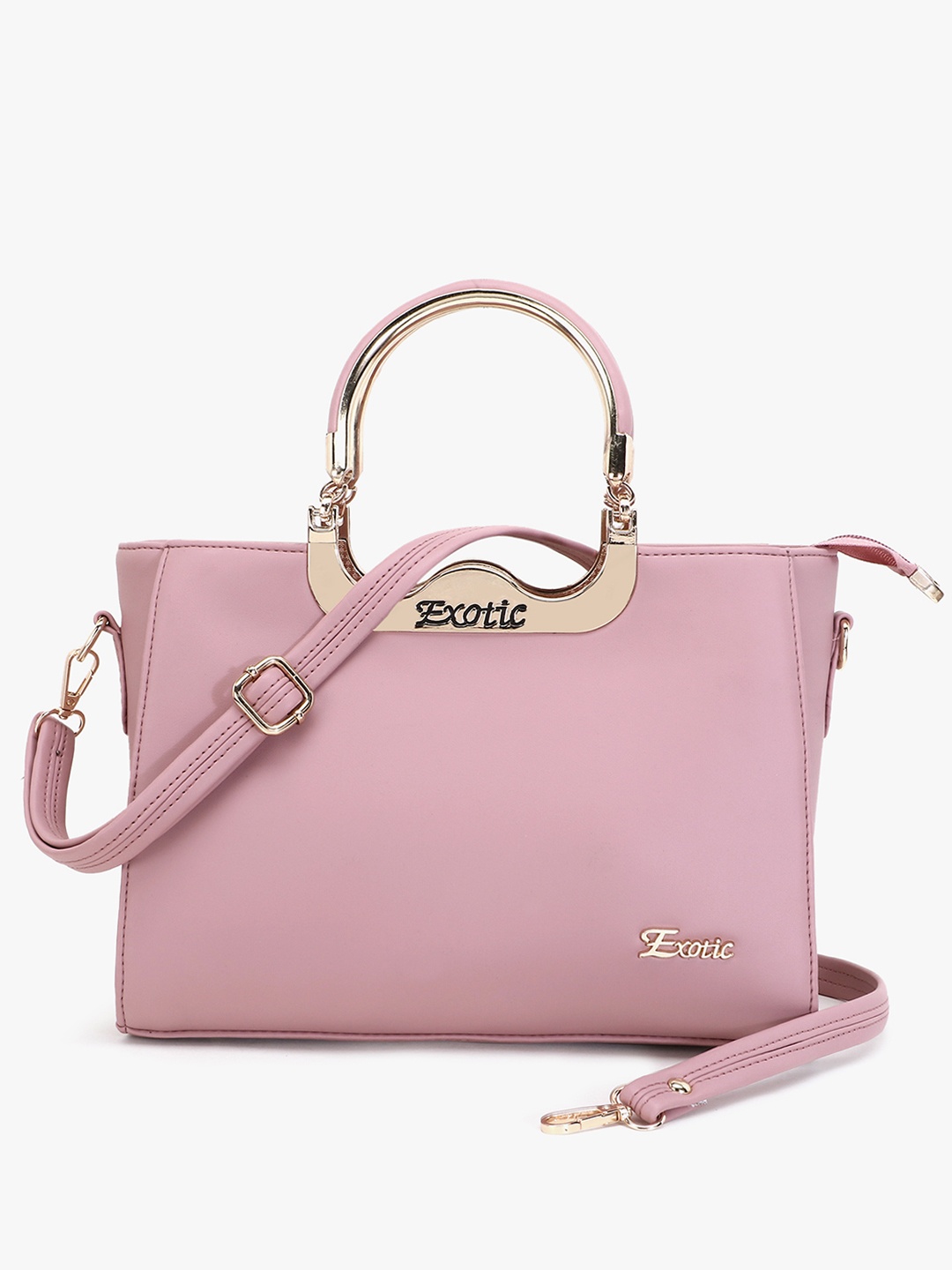 Exotic Nude-Coloured PU Structured Handheld Bag