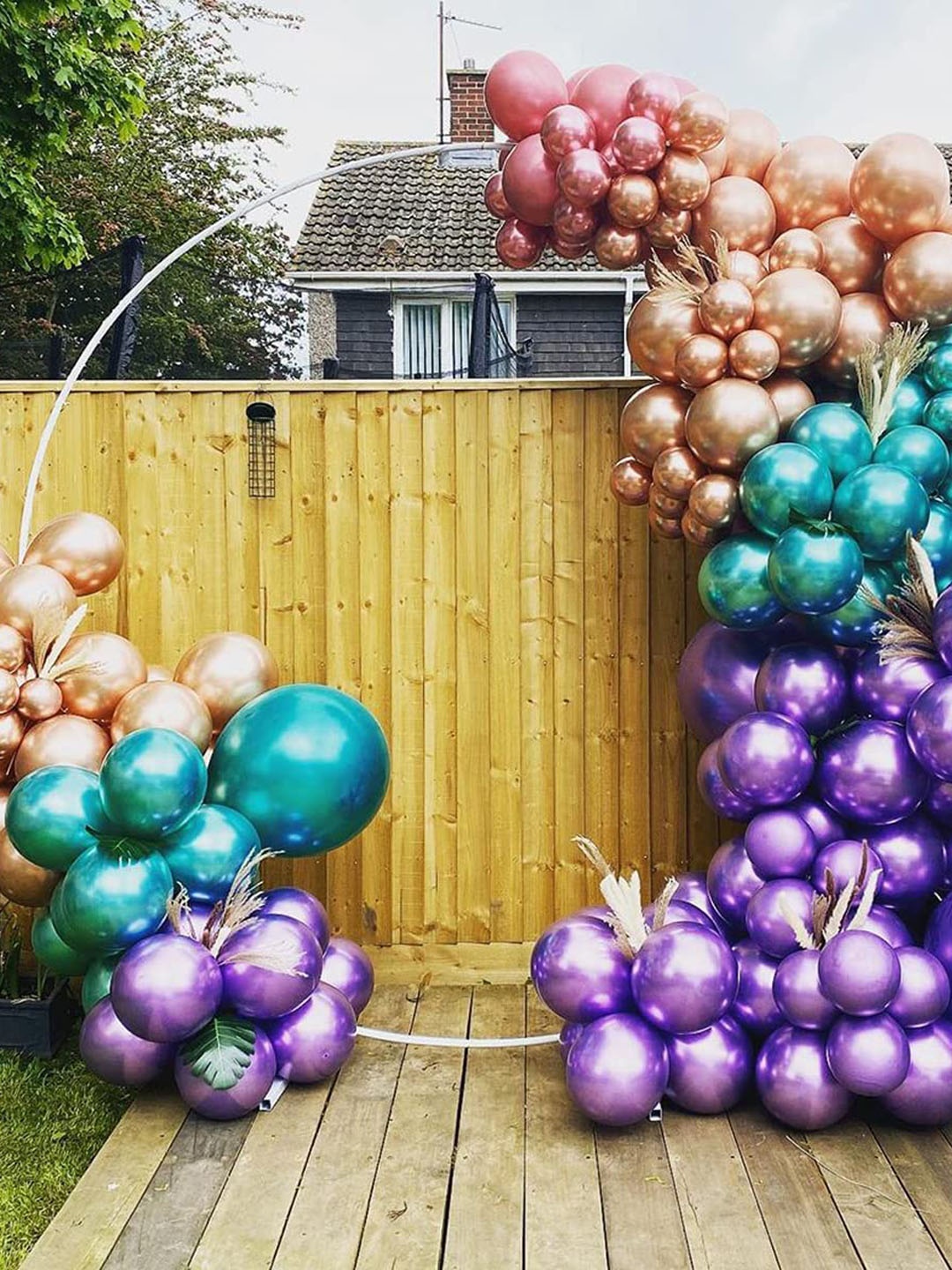 

CHOCOZONE Multicoloured Pack of 100 12" Metallic Balloons, Multi