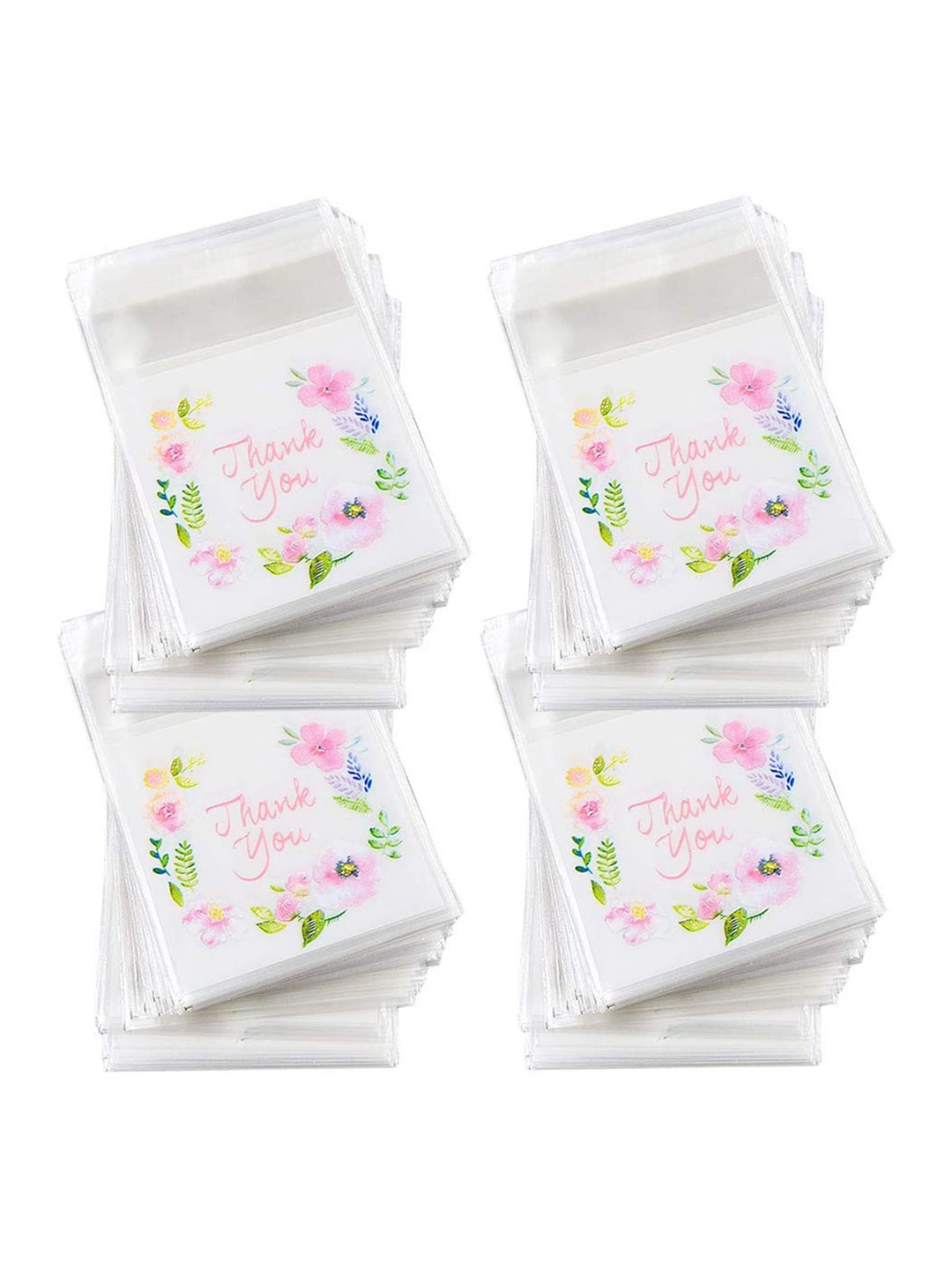 

CHOCOZONE Pack of 100 Self Adhesive Guddy Bags, Multi