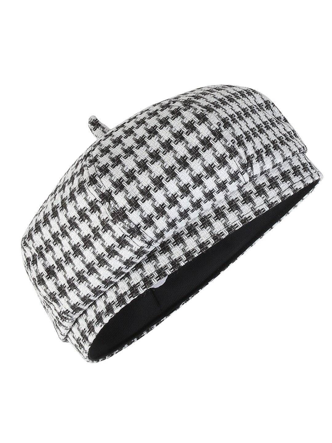 

iSWEVEN Unisex White & Black Ascot Cap