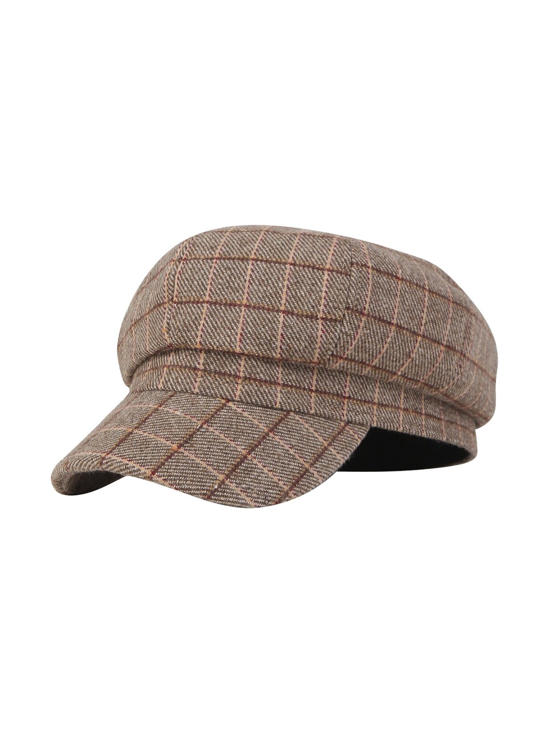 

iSWEVEN Unisex Brown & Beige Printed Ascot Cap