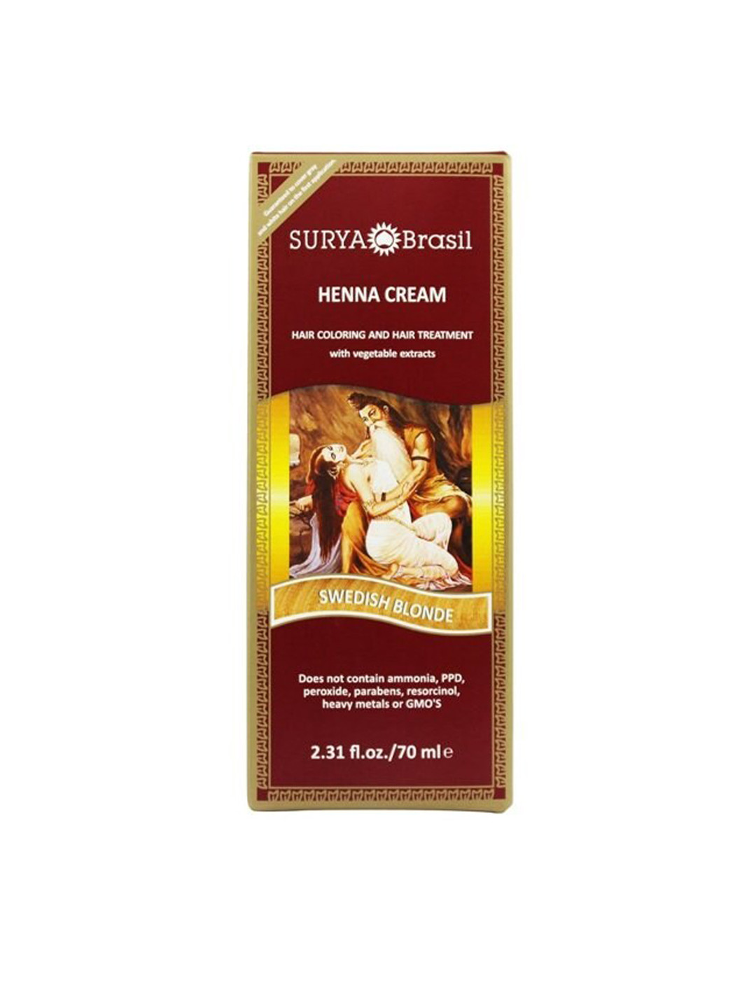 

SURYA Brasil Henna Cream Semi-Permanent Hair Color 70ml - Swedish Blonde, Brown