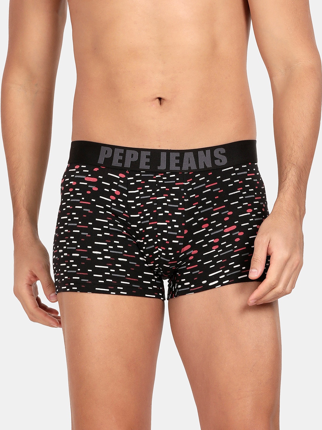 

Pepe Jeans Men Black Printed Trunk OPT01-PBLACK AOP 1XL