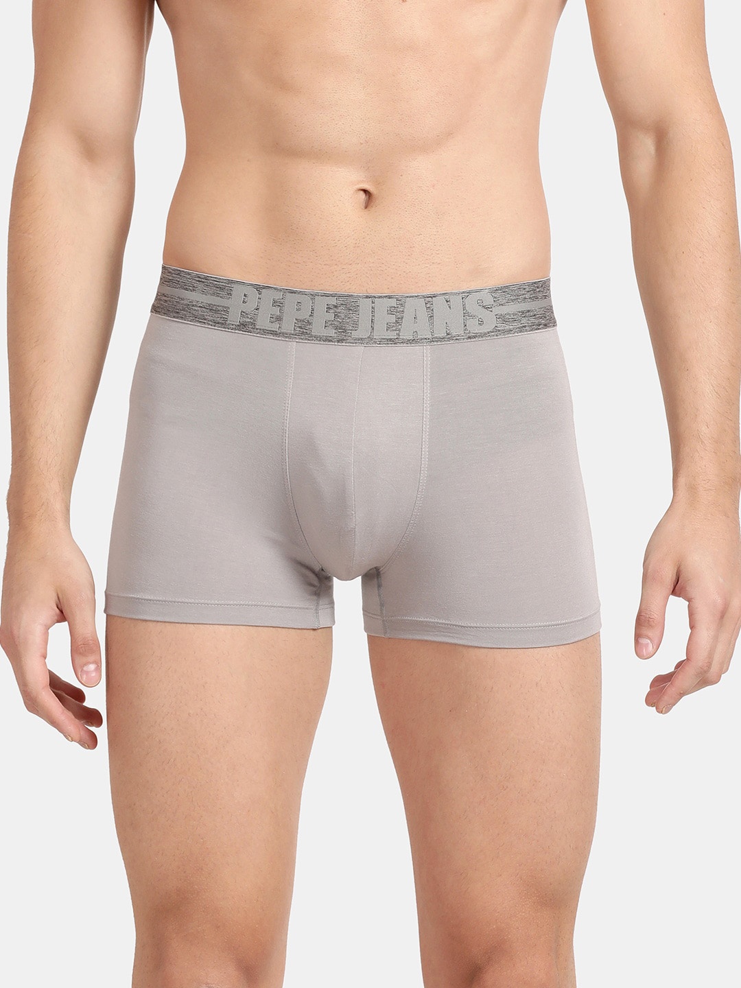 

Pepe Jeans Men Grey Solid Trunk PPT01SHARK SKINM