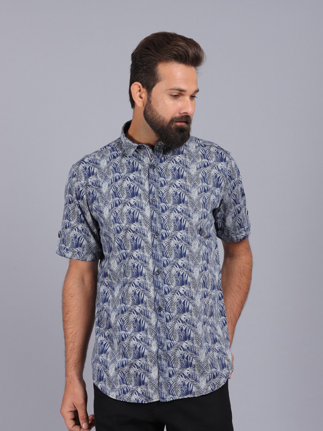 

CANOE Men Blue Original Slim Fit Floral Printed Casual Shirt