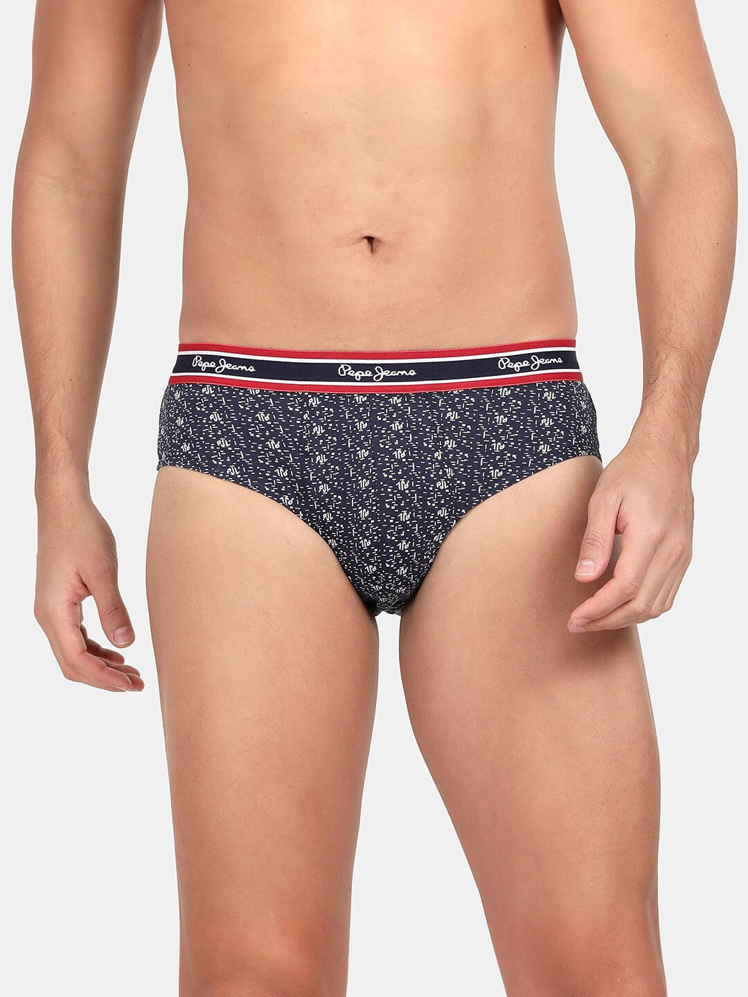 

Pepe Jeans Men Blue Printed Cotton Brief - CLB05True Blue AOP-4 S