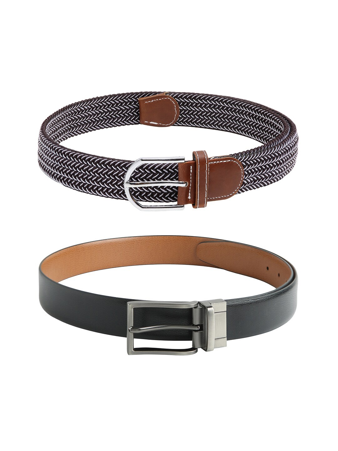 

CRUSSET Men Brown Textured 2 PU Belt