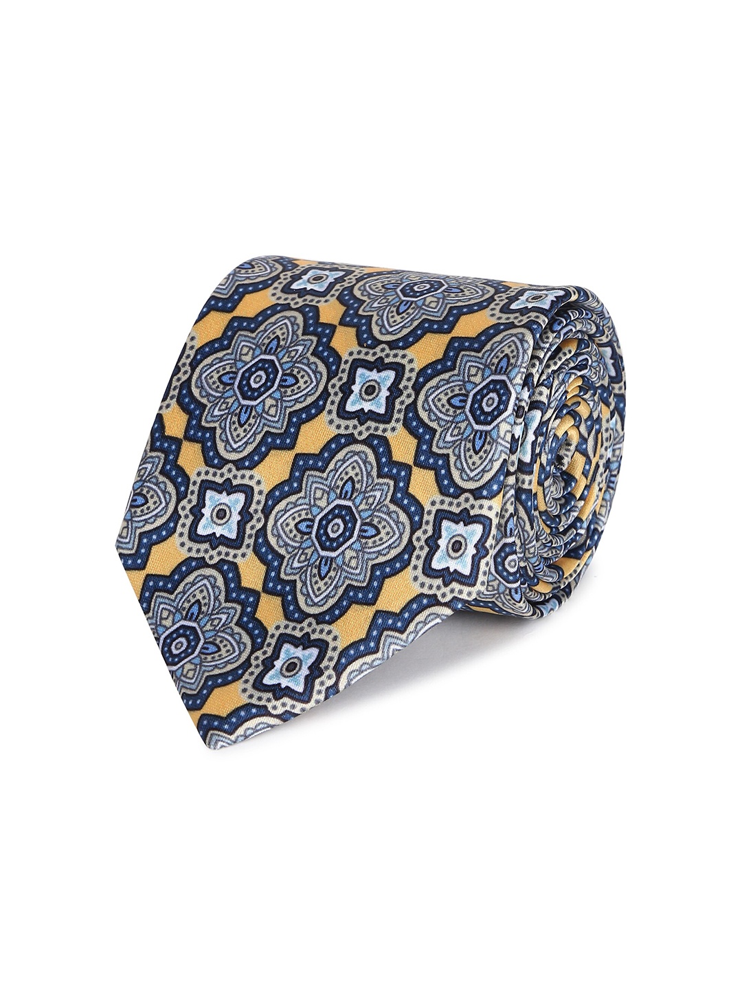 

Tossido Men Blue & Orange Printed Broad Formal Tie