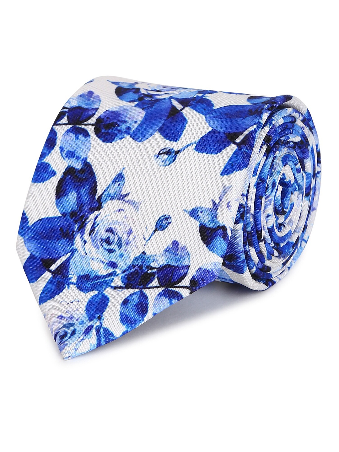 

Tossido Men Blue & White Printed Broad Tie