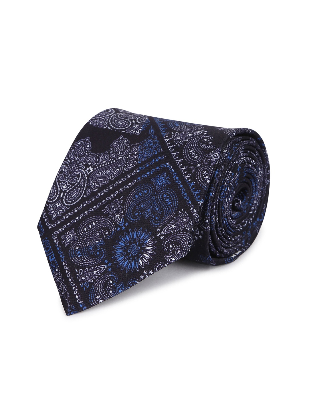 

Tossido Men Blue & White Printed Broad Tie