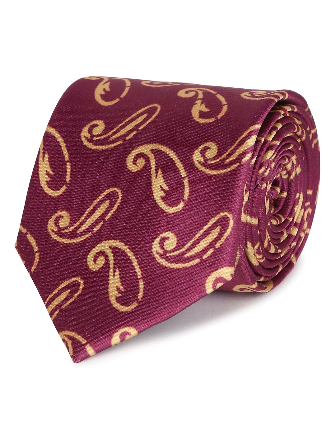 

Tossido Men Maroon & Beige Printed Broad Tie