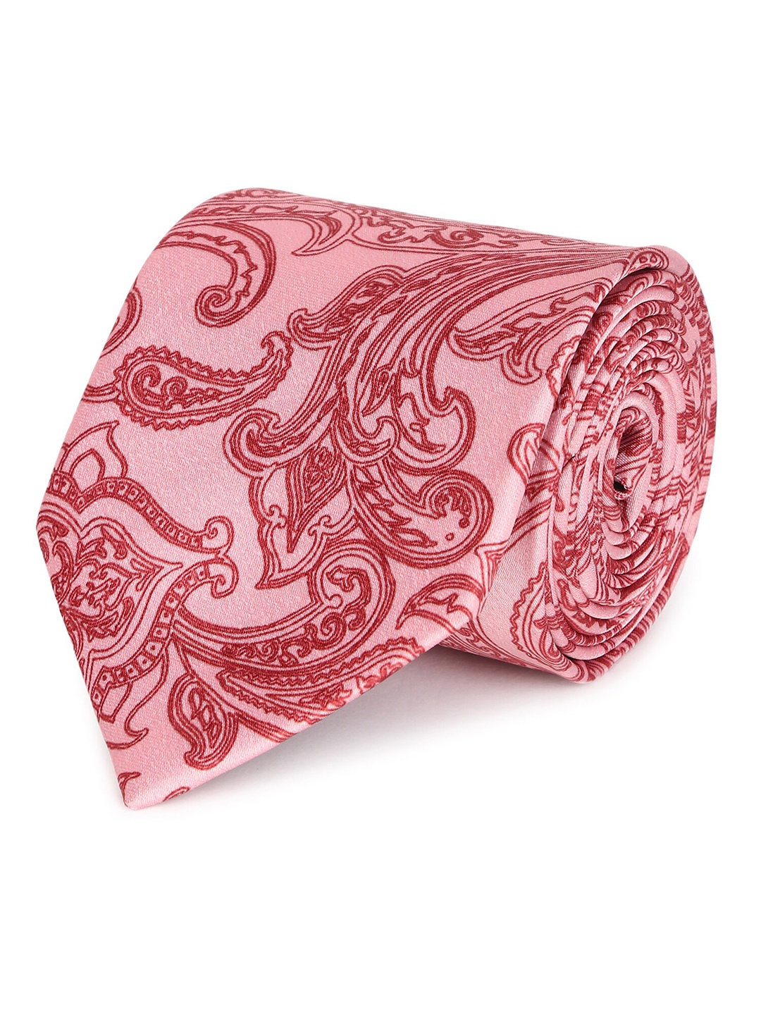 

Tossido Men Pink & Red Printed Broad Tie