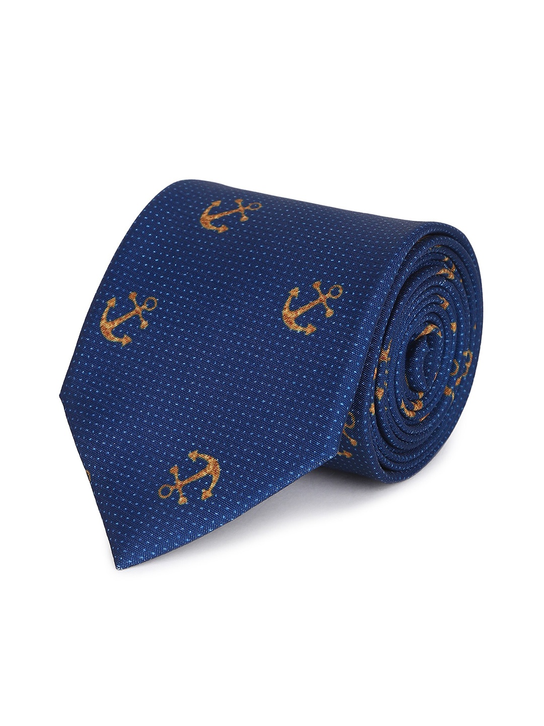 

Tossido Men Blue & Beige Woven Design Broad Tie