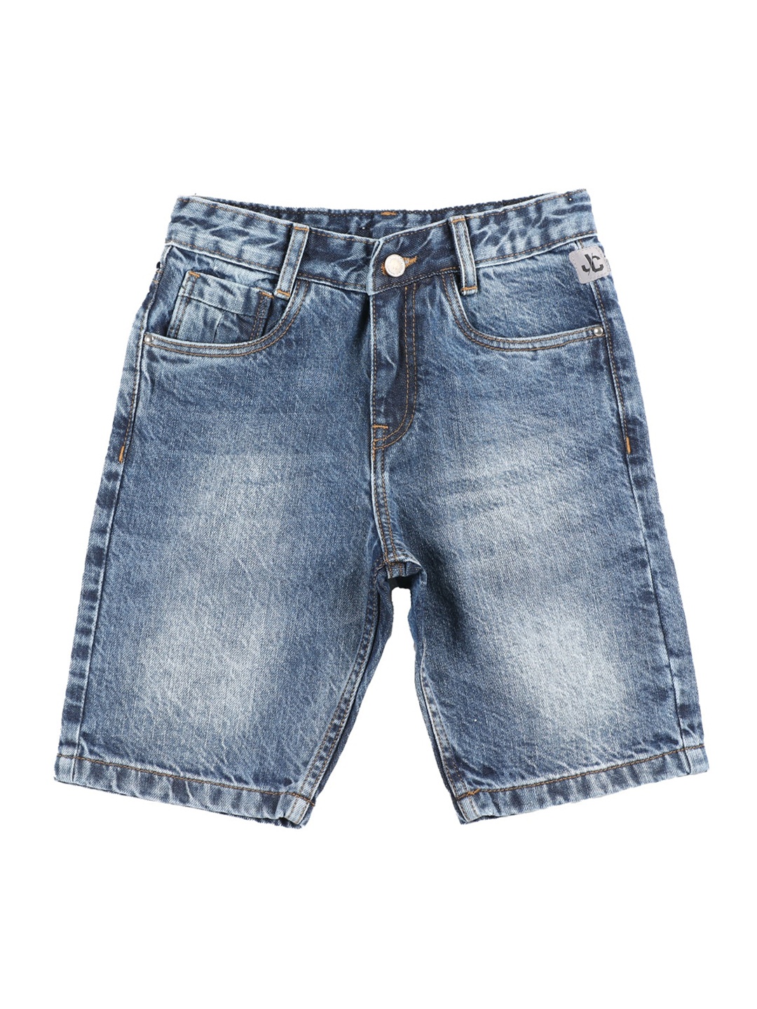 

Jean Cafe Boys Blue Washed Slim Fit Denim Shorts