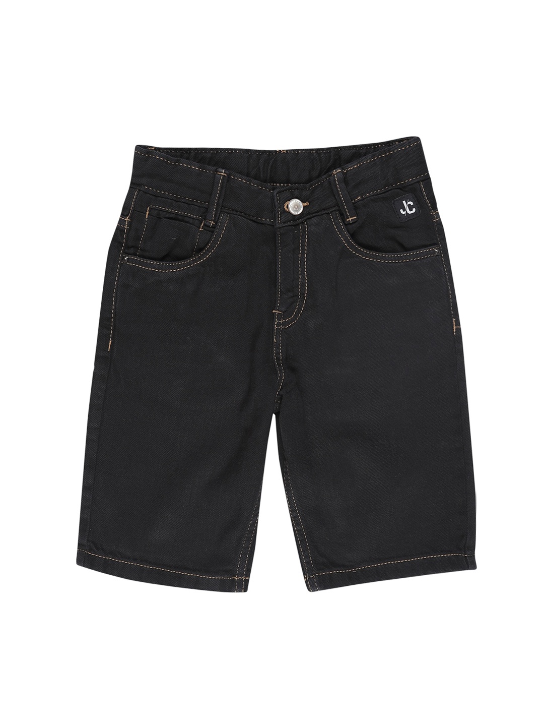 

Jean Cafe Boys Black Slim Fit Denim Shorts