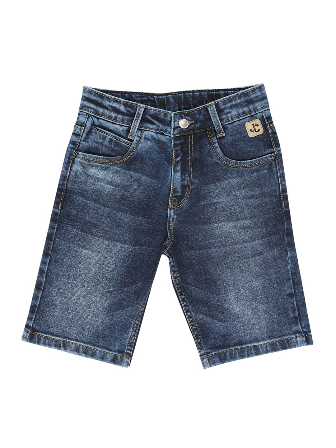 

Jean Cafe Boys Blue Washed Slim Fit Denim Shorts