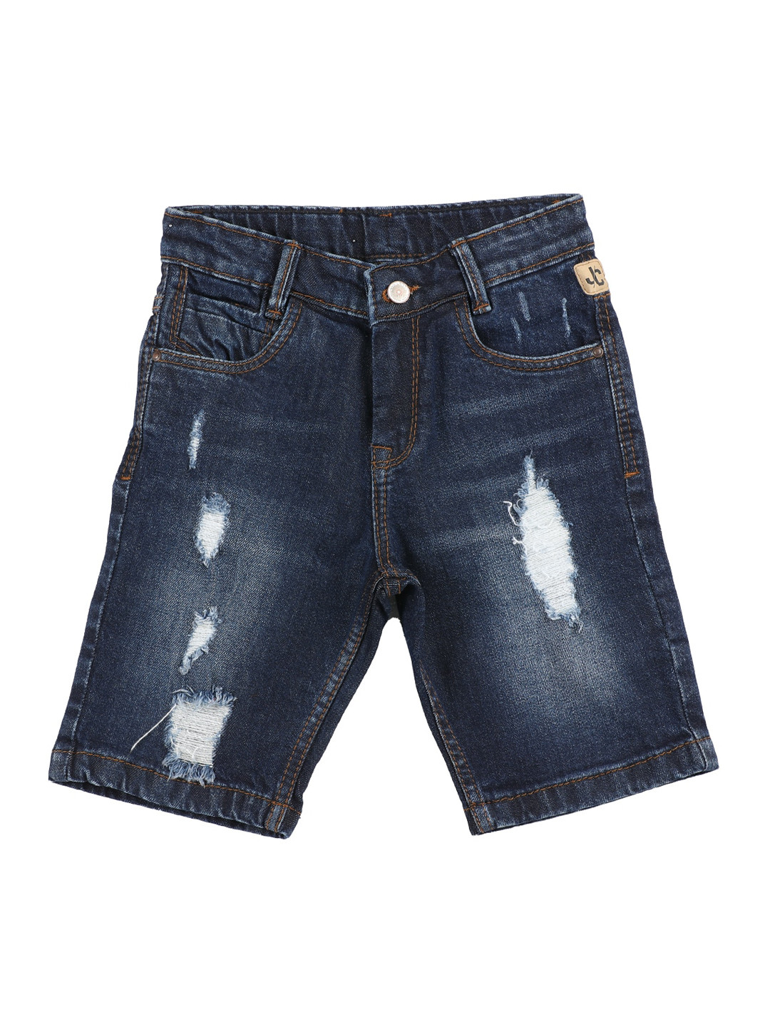 

Jean Cafe Boys Blue Washed Slim Fit Denim Shorts