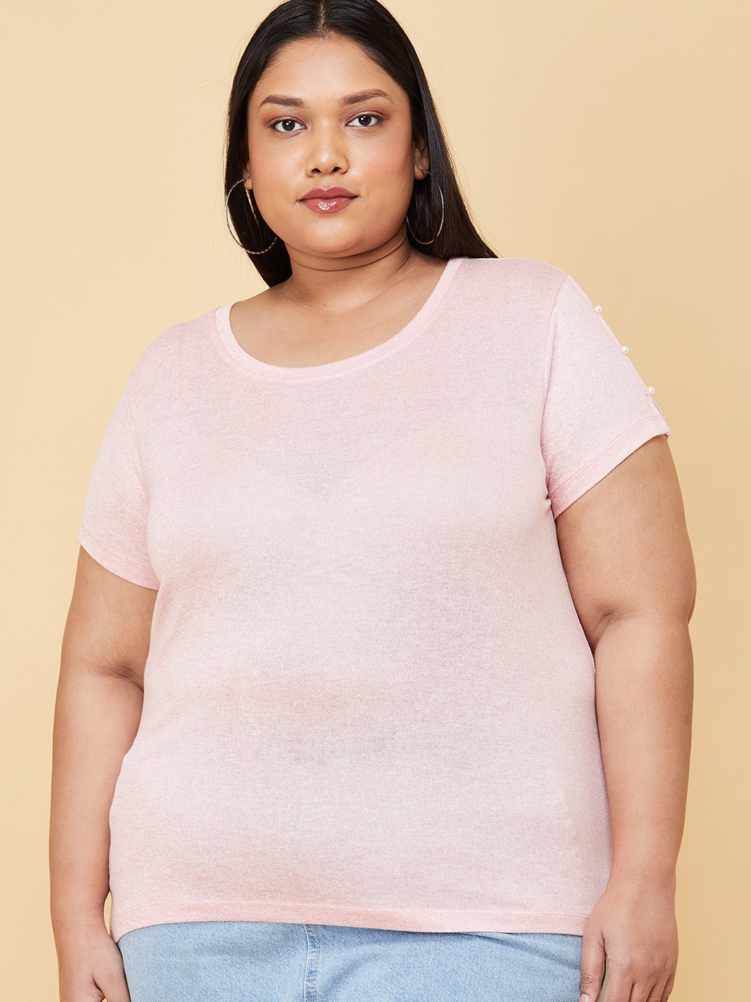 

max Plus Size Women Pink Top