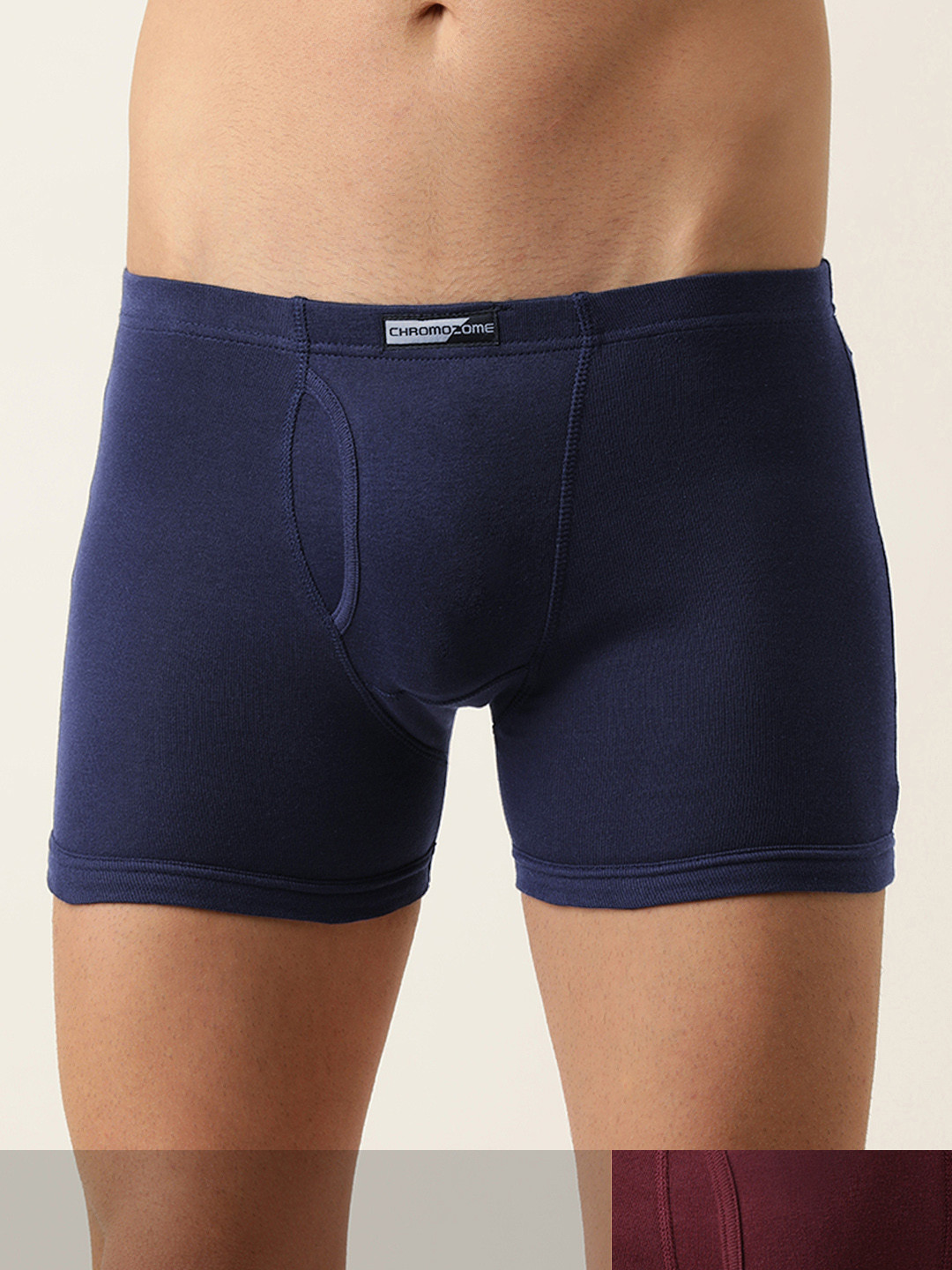 

Chromozome Men Pack of 2 Solid Trunks 8902733542234-V4, Maroon