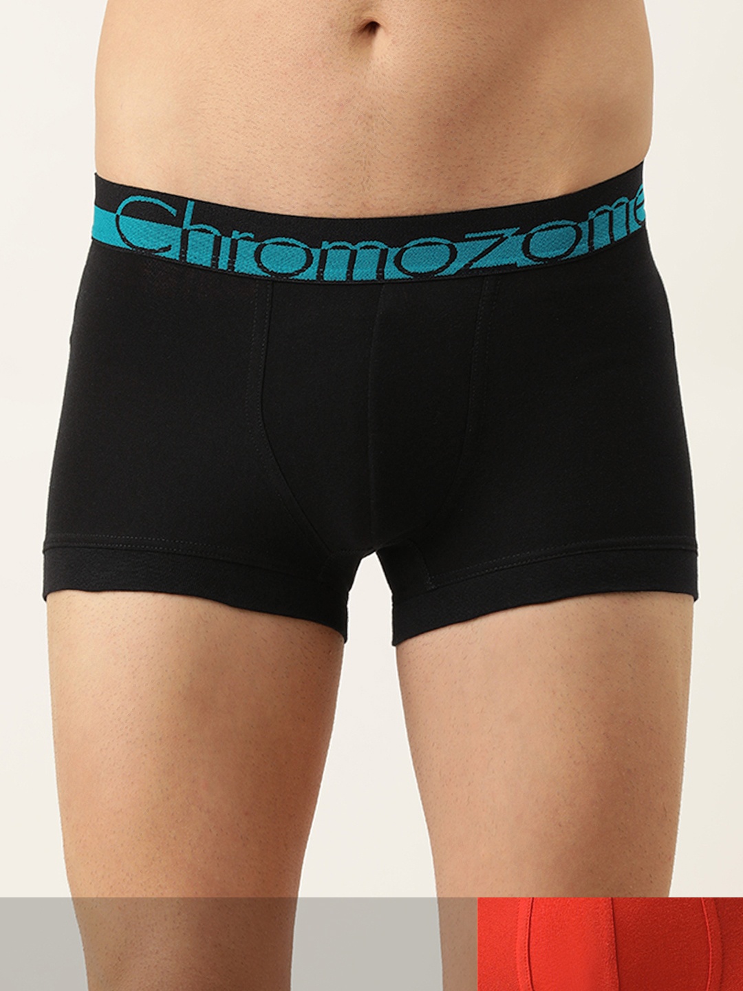 

Chromozome Men Pack Of 2 Solid Trunks, Orange