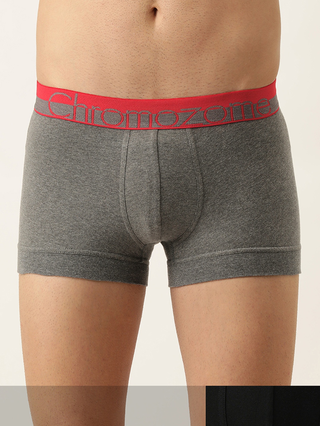 

Chromozome Men Pack of 2 Solid Trunks 8902733578349-V138, Charcoal