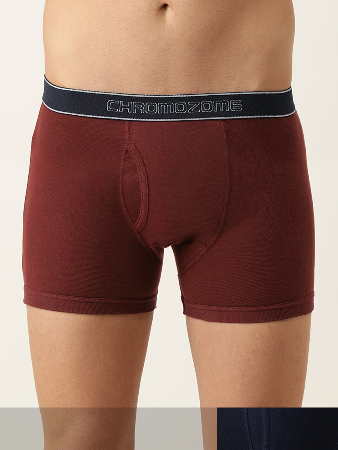 

Chromozome Men Pack of 2 Solid Pure Cotton Trunks 8902733543767-V13, Maroon