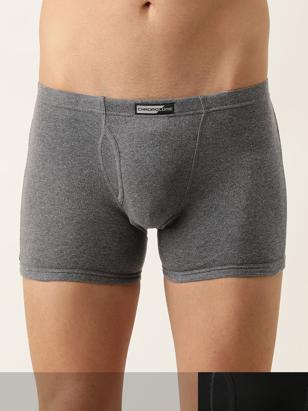 

Chromozome Men Pack of 2 Solid Trunks 8902733576628-V96, Black