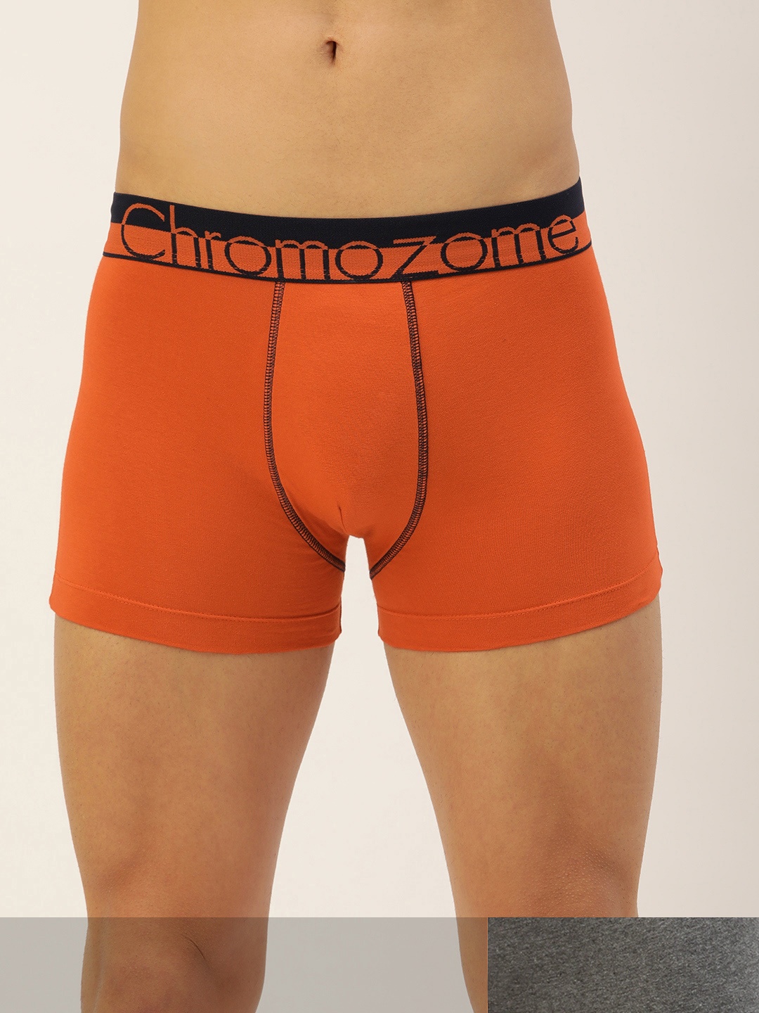 

Chromozome Men Pack of 2 Solid Trunks 88902733577786-V124, Orange