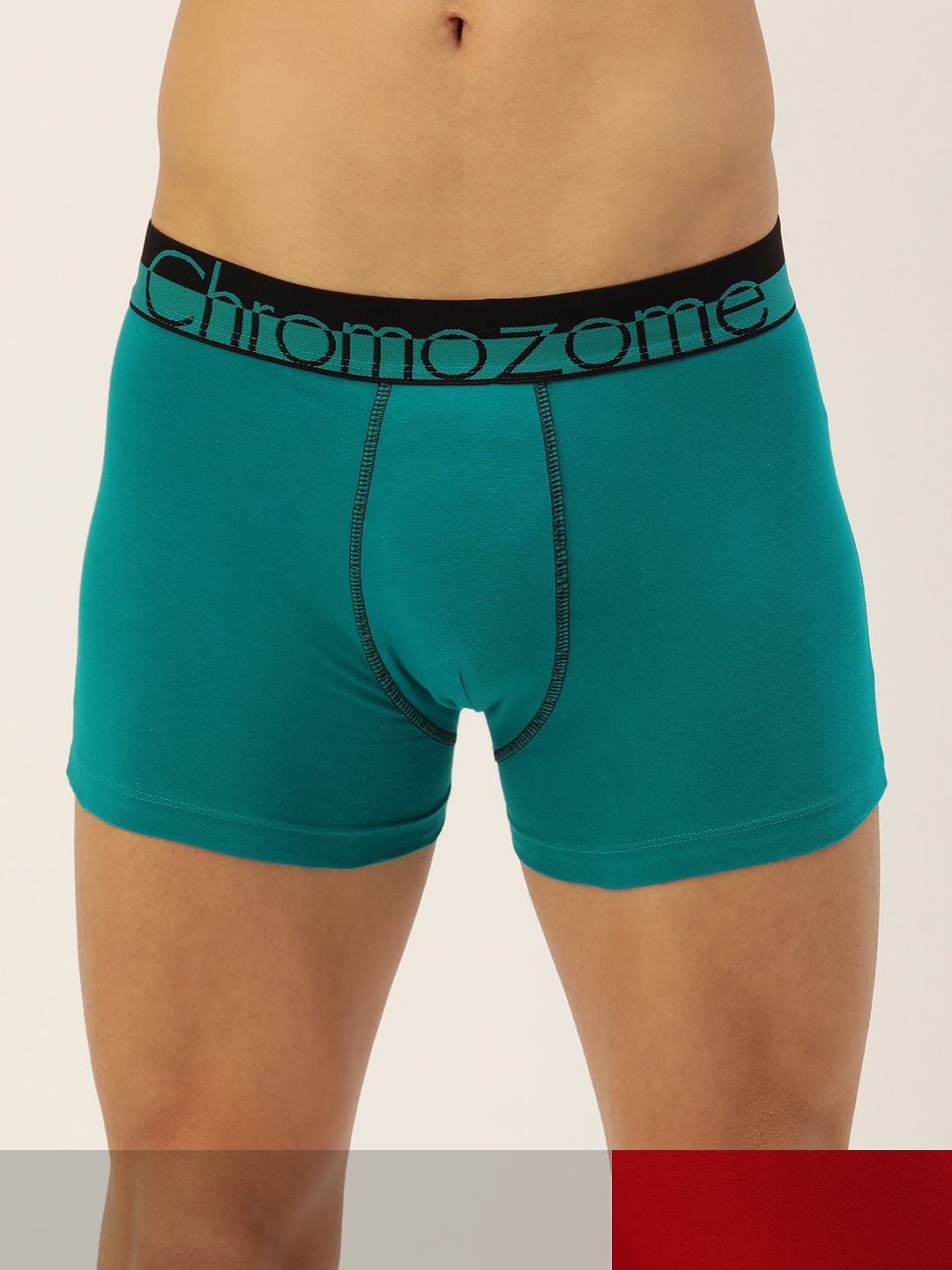 

Chromozome Men Pack of 2 Solid Trunks 8902733577663-V121, Red