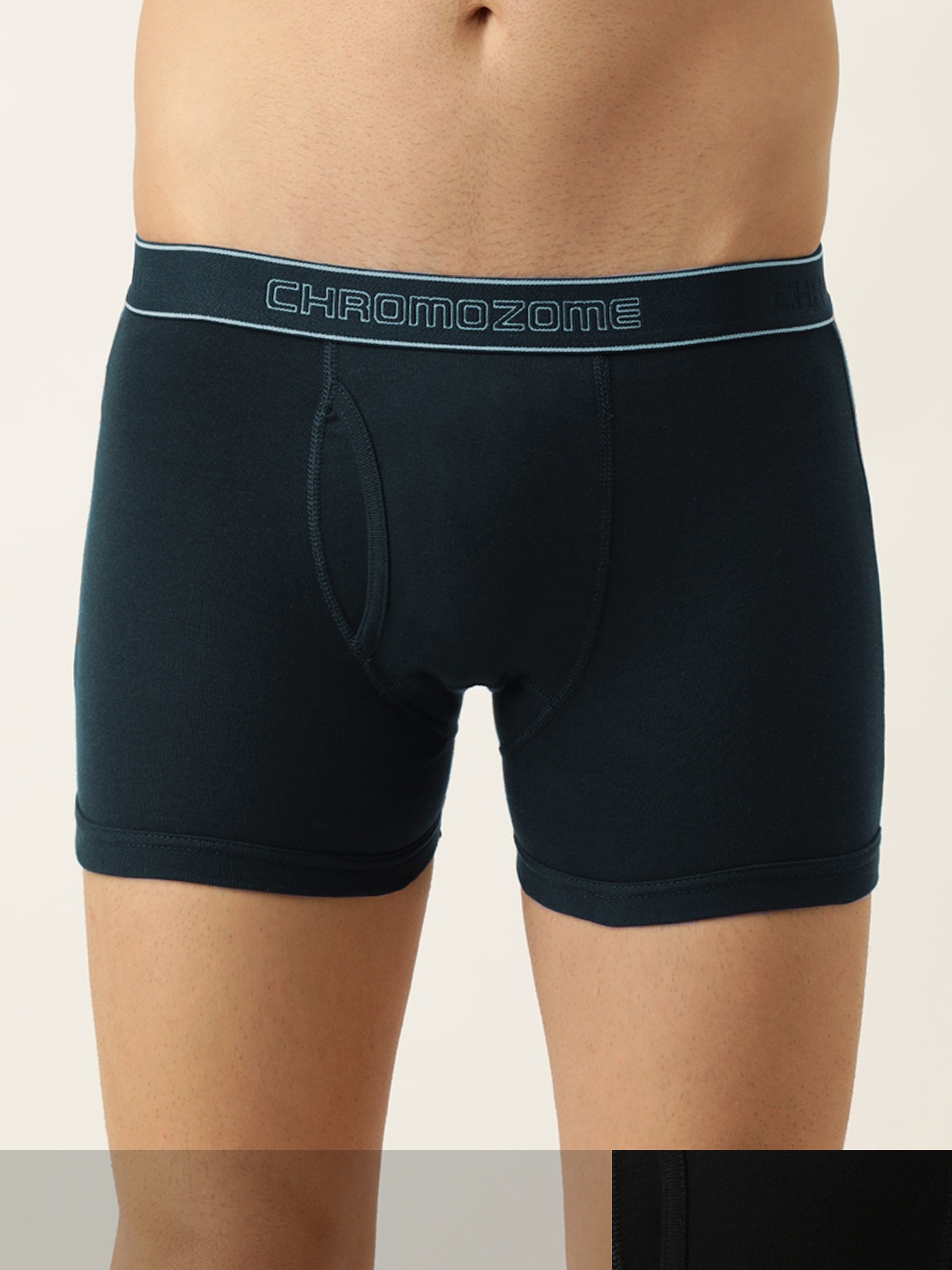 

Chromozome Preactive Men Pack of 2 Solid Pure Cotton Trunks 8902733577175-V109, Navy blue
