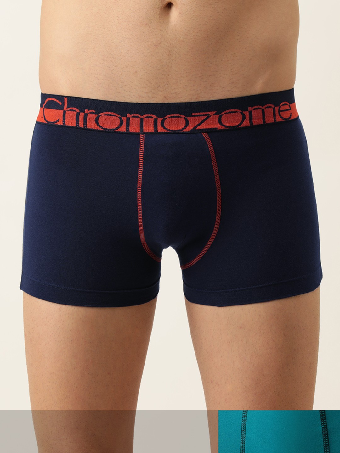 

Chromozome Men Pack of 2 Solid Trunks 8902733577854-V125, Navy blue