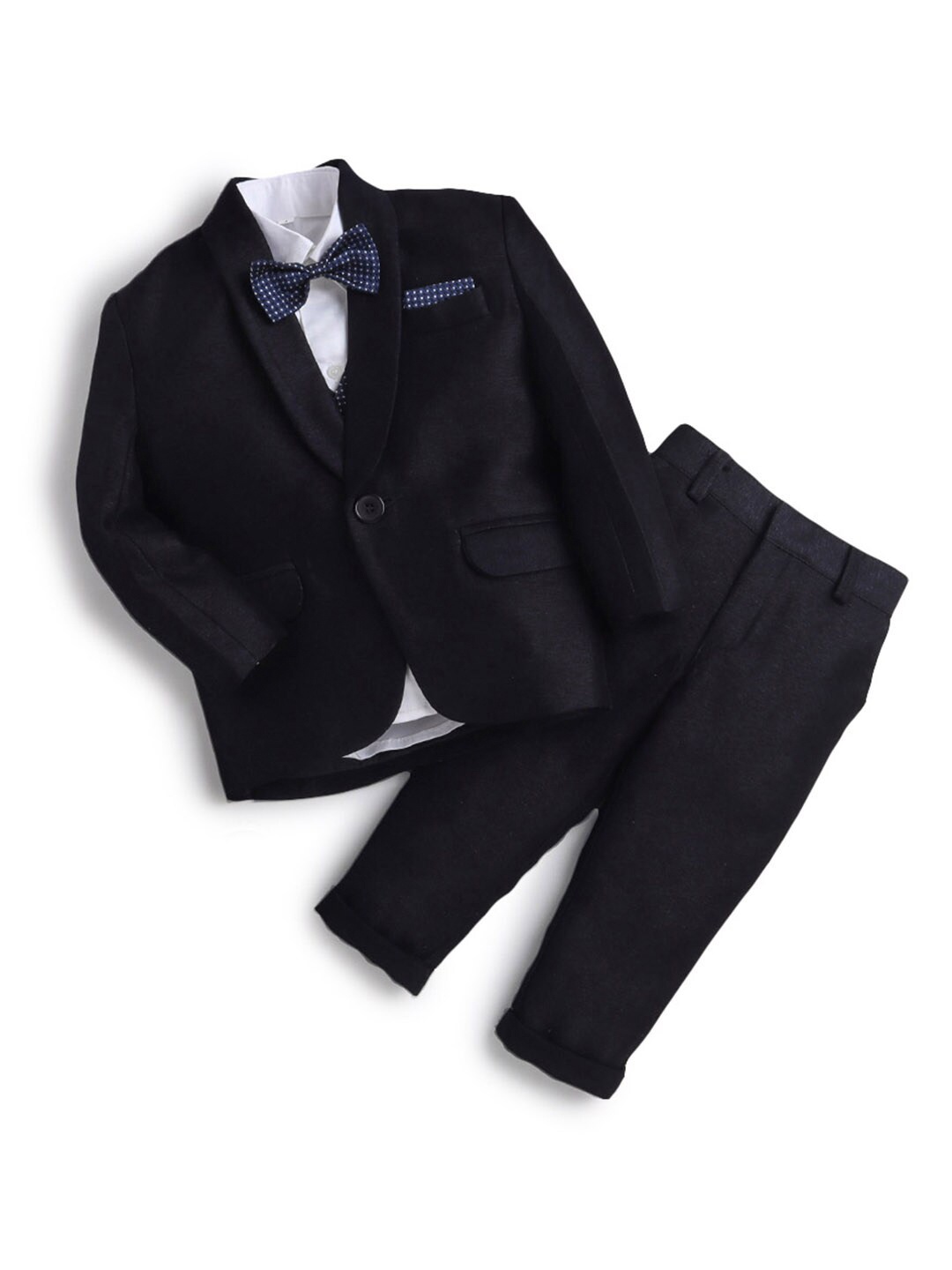 

Hopscotch Boys Black & Navy Blue Coat with Trousers & Waistcoat