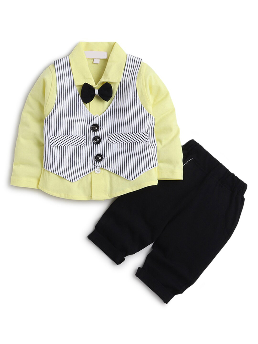 

Hopscotch Boys Pure Cotton 3-Piece Suit, Yellow