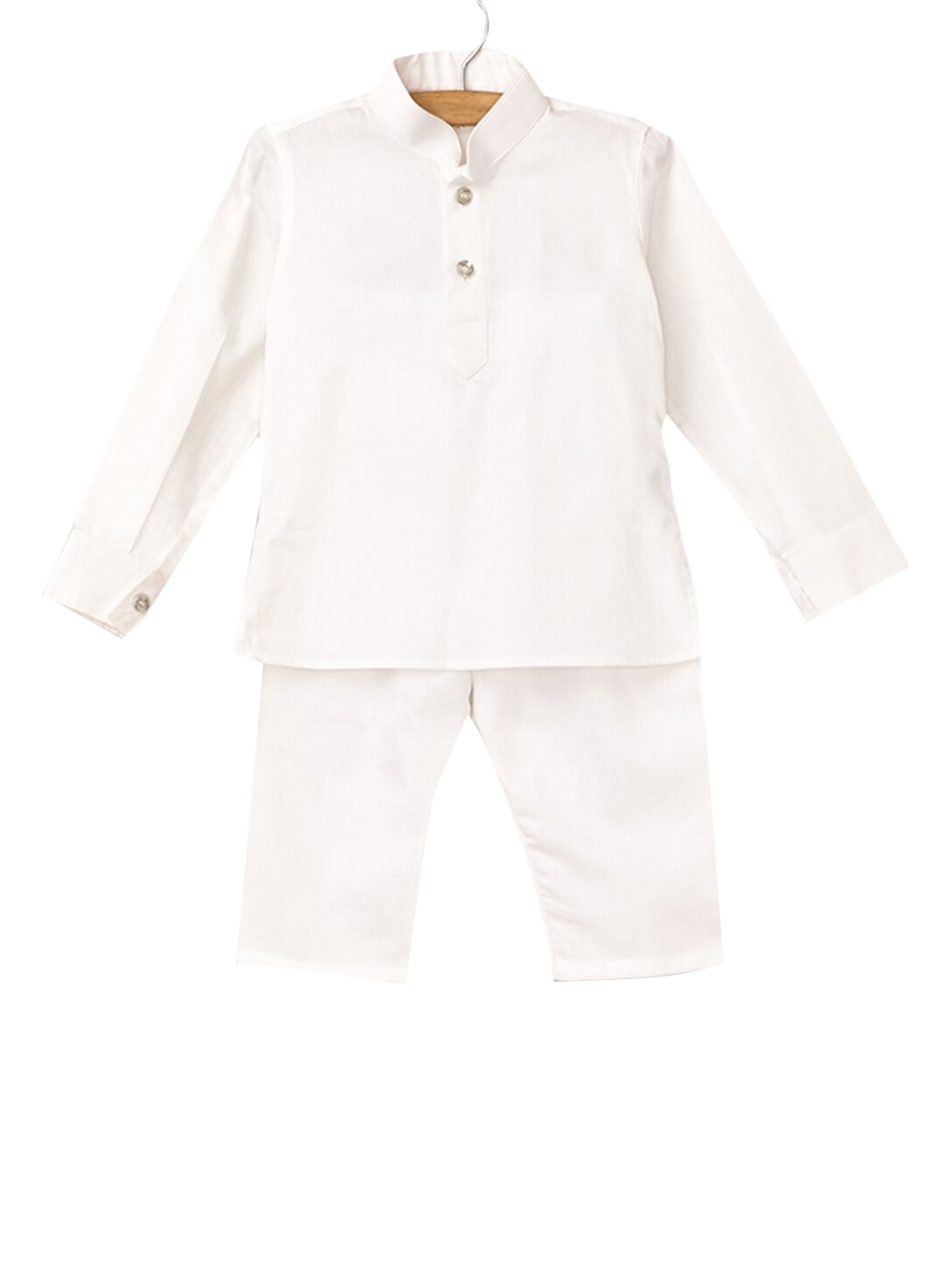 

Hopscotch Boys White Empire Pure Cotton Kurta with Pyjamas