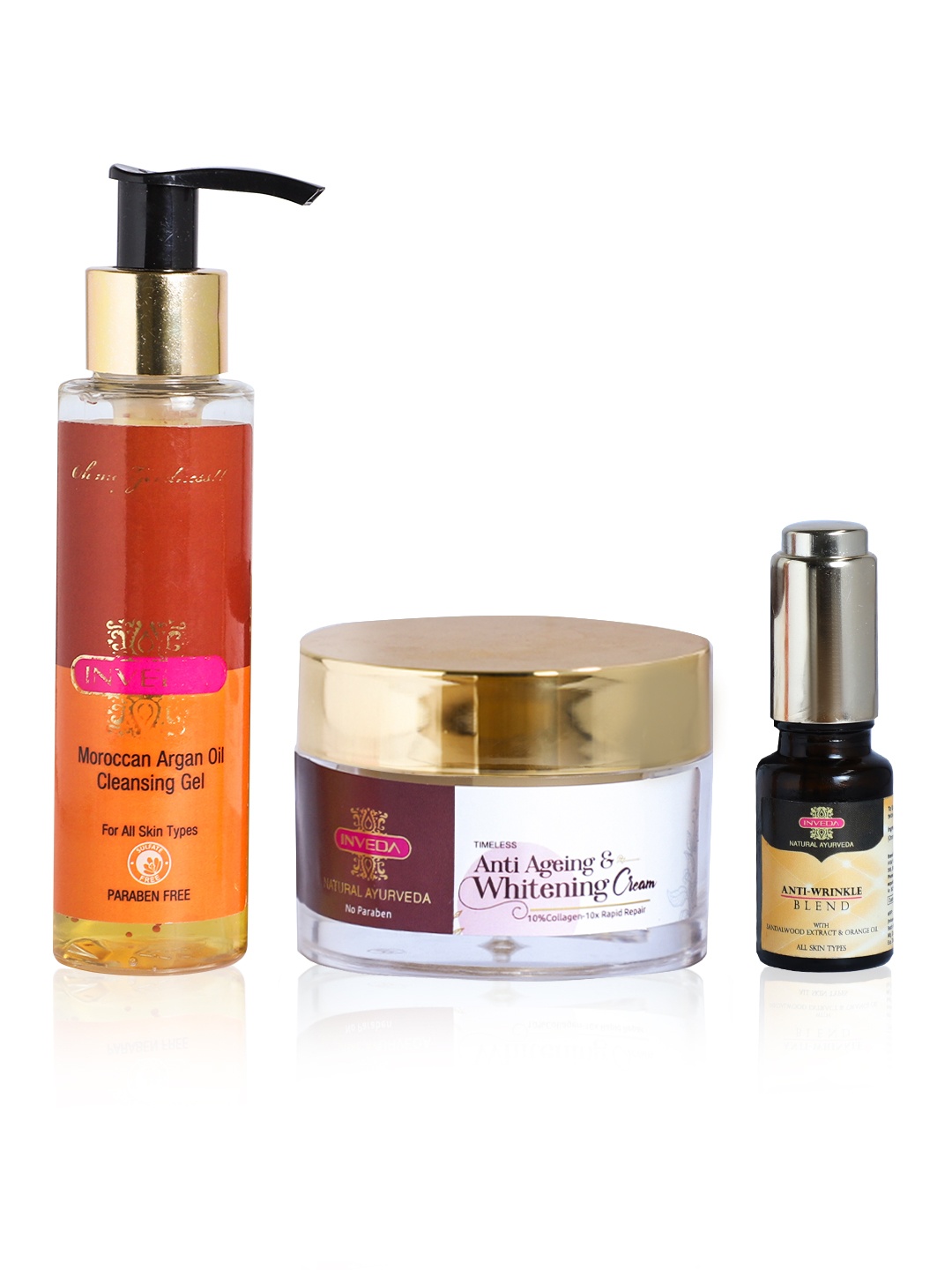 

Inveda Premium Anti-Wrinkle Kit 10% Collagen for Anti- Aging with Almond Oil, White