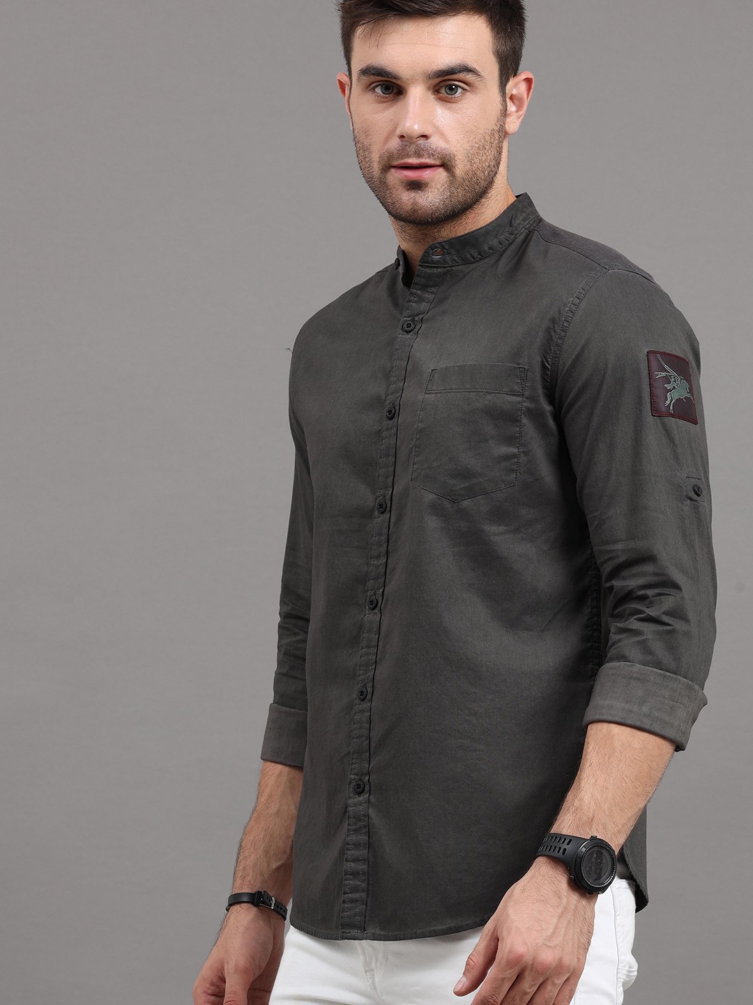 

HERE&NOW Men Green Slim Fit Casual Shirt