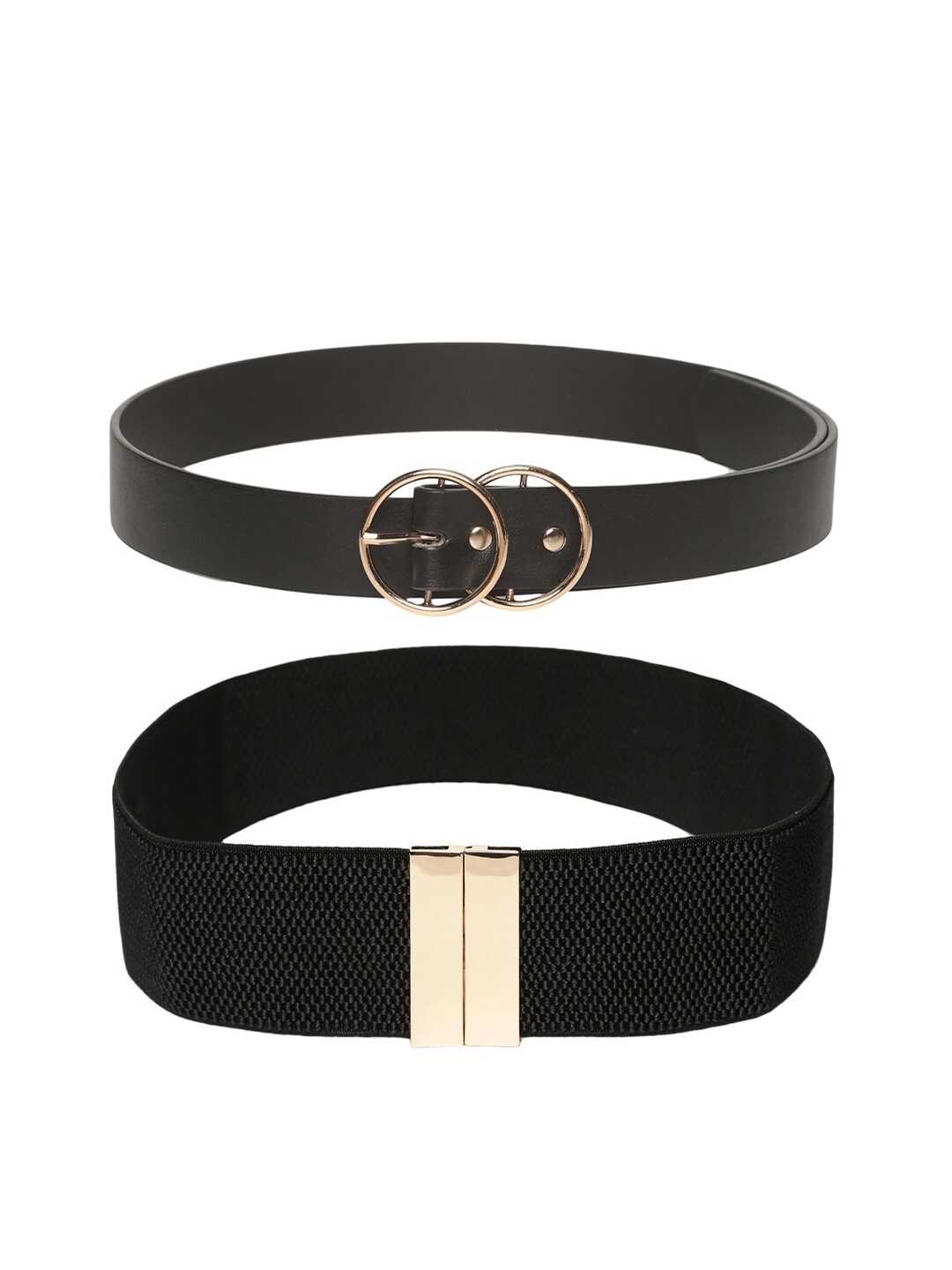 

CRUSSET Women Pack of 2 Black Belts