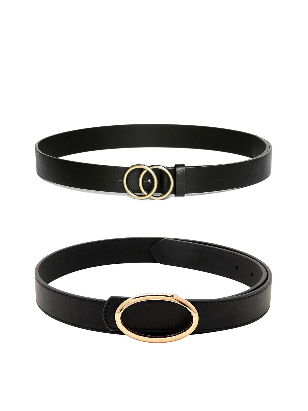 

CRUSSET Women Black Set Of 2 Belt