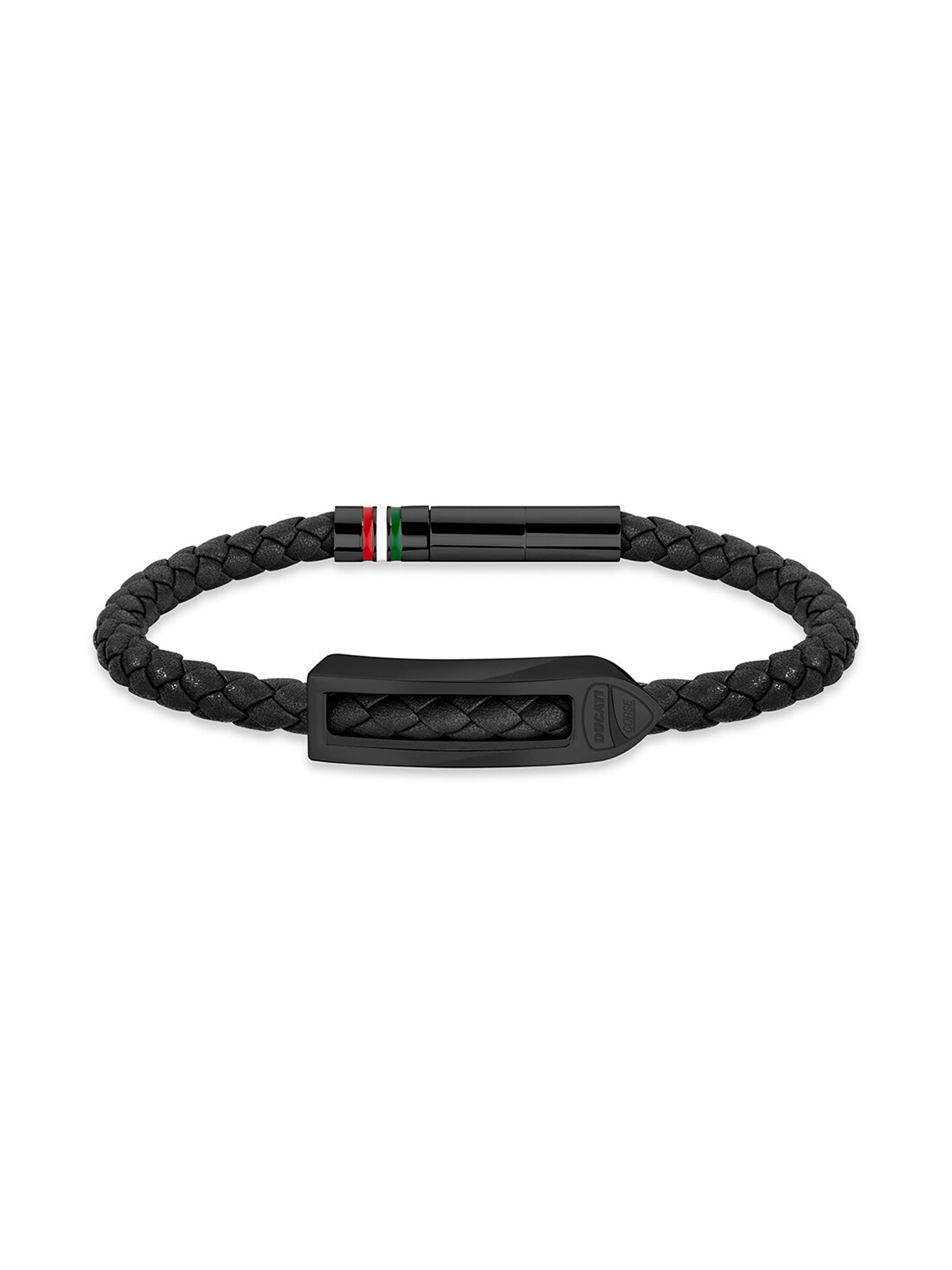 

DUCATI CORSE Men Black & Red Textured Braided Bracelet