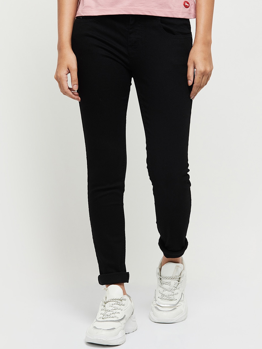 

max Women Black Jeans 75% COTTON