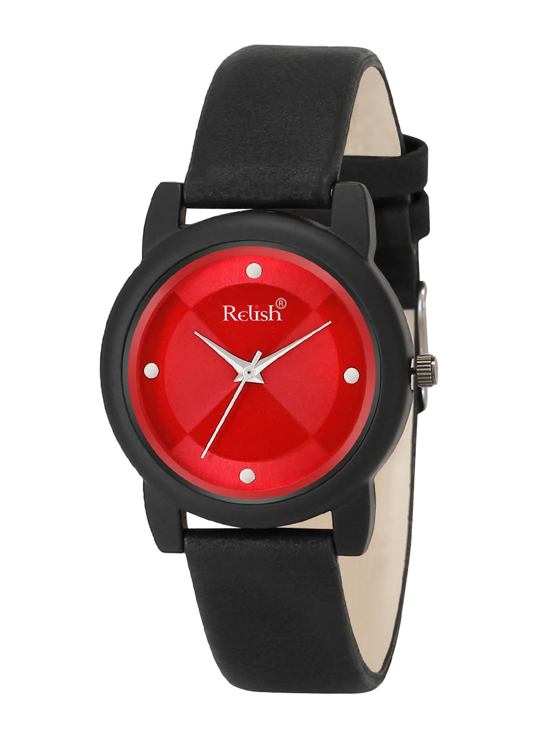 

Relish Women Red Dial & Black Straps Analogue Watch RE-L1152